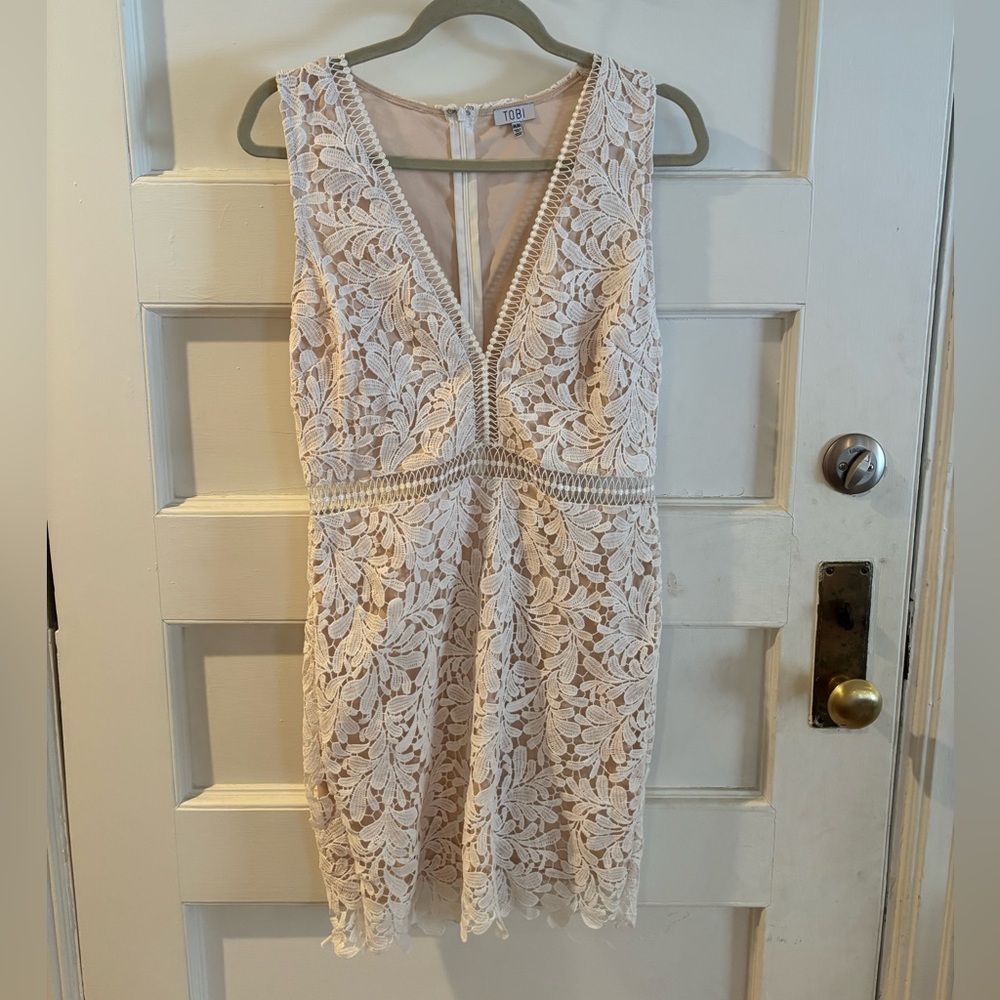Tobi ivory lace dress